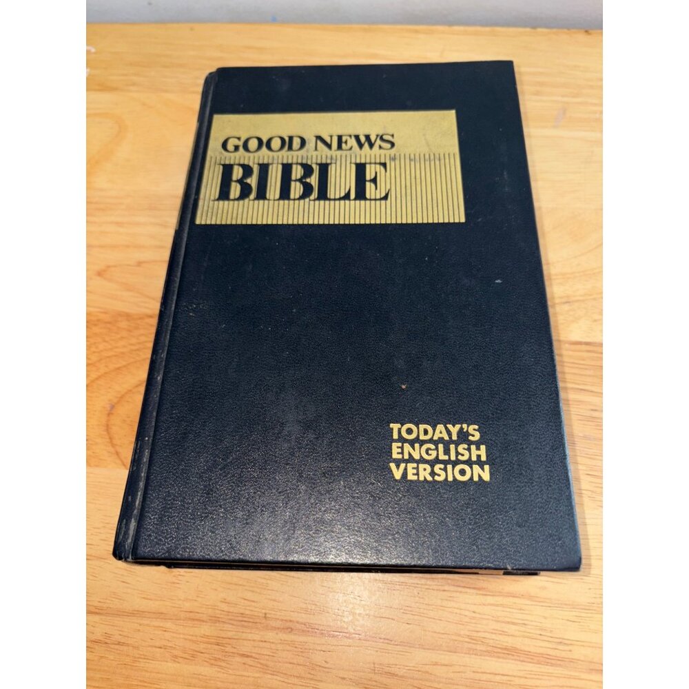 Good News Bible Todays English Version Hardcover Black & Gold Edition 1976